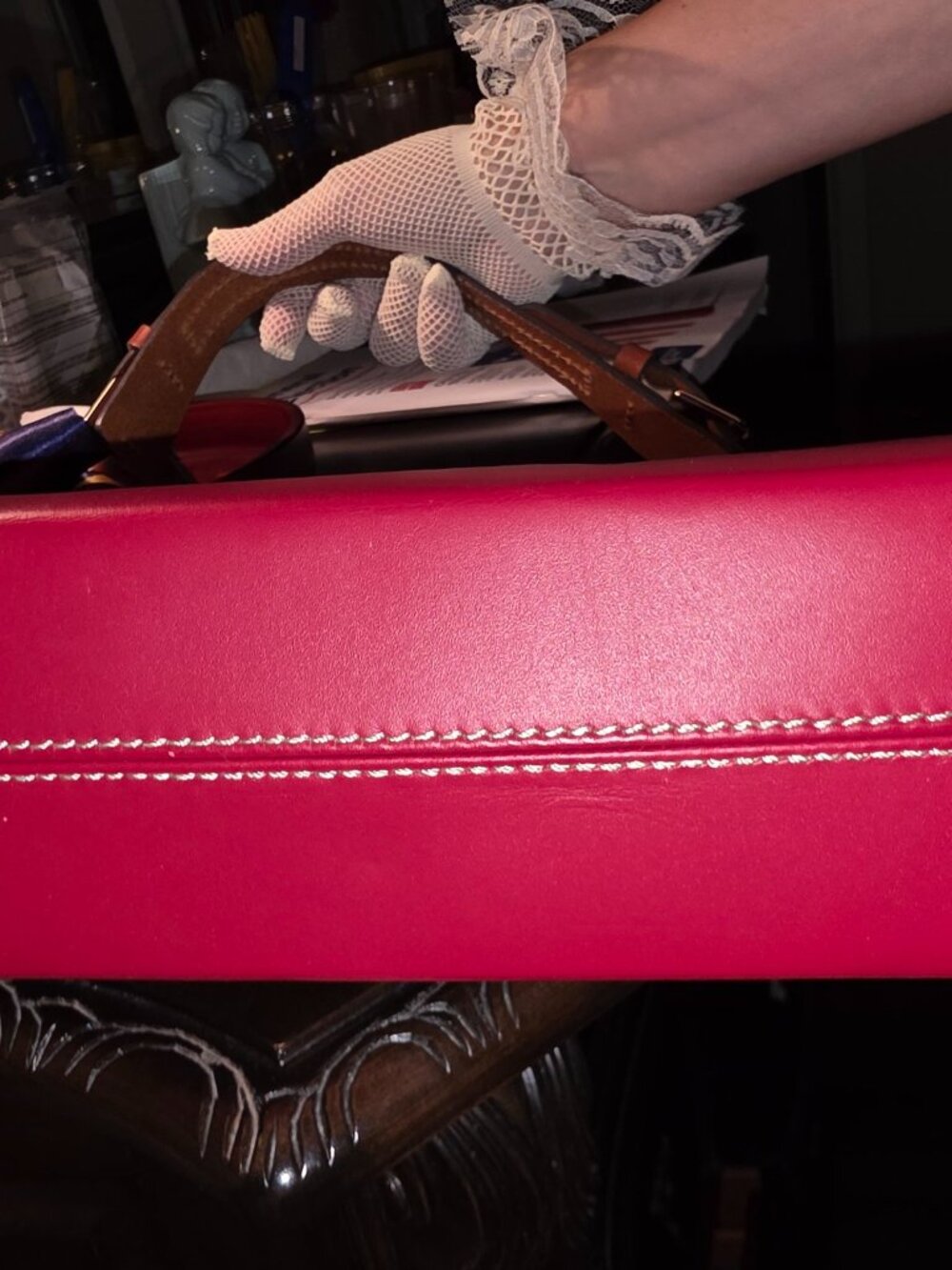 Dooney & Bourke Penrose Red Leather Hobo Bag - Picture 9 of 15